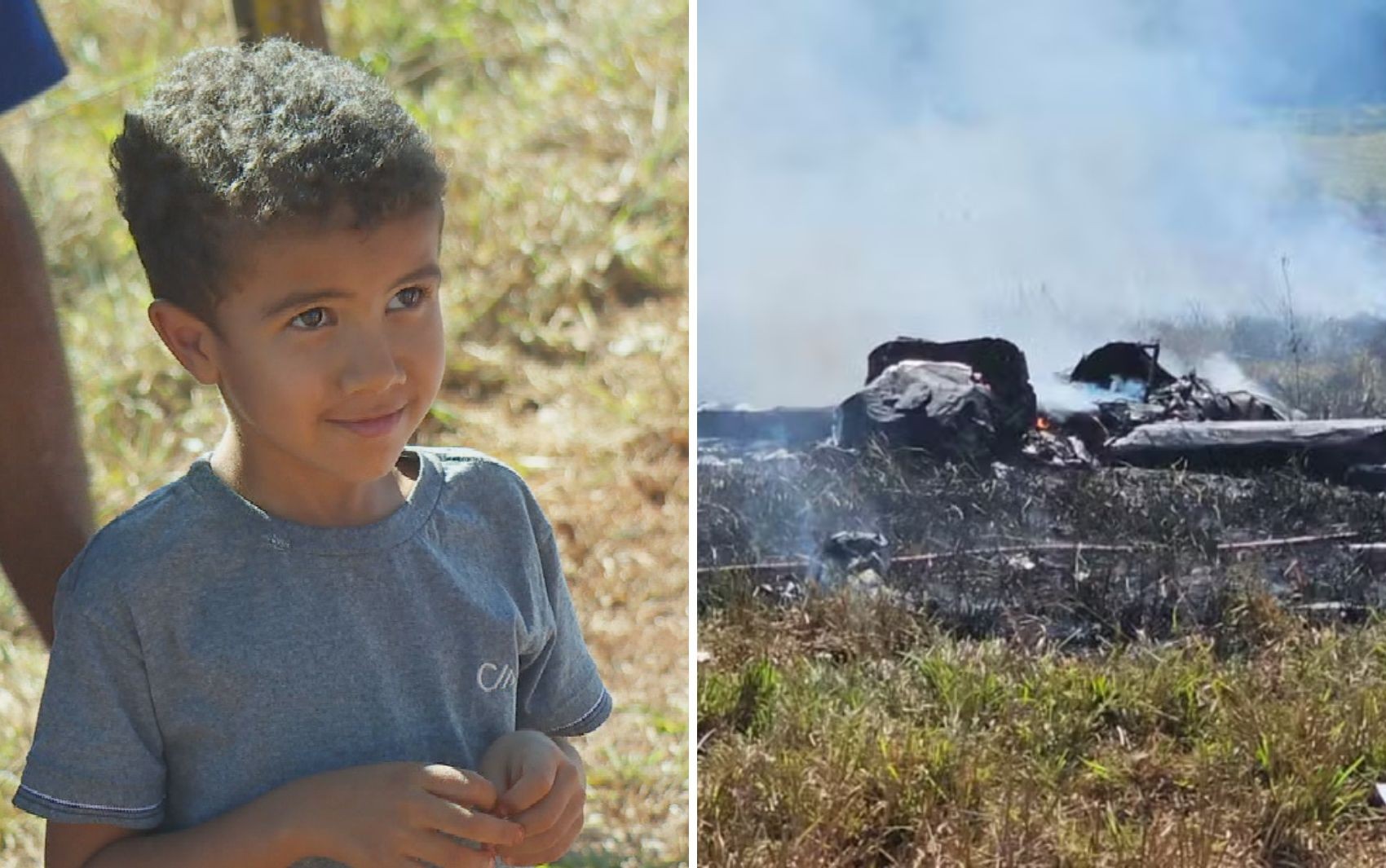 Menino de 5 anos foi quem viu avião pilotado por empresário cair em fazenda, pediu socorro e foi 'herói', diz pai